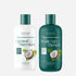 Two bottles of Natavis hair care products, one labeled as &